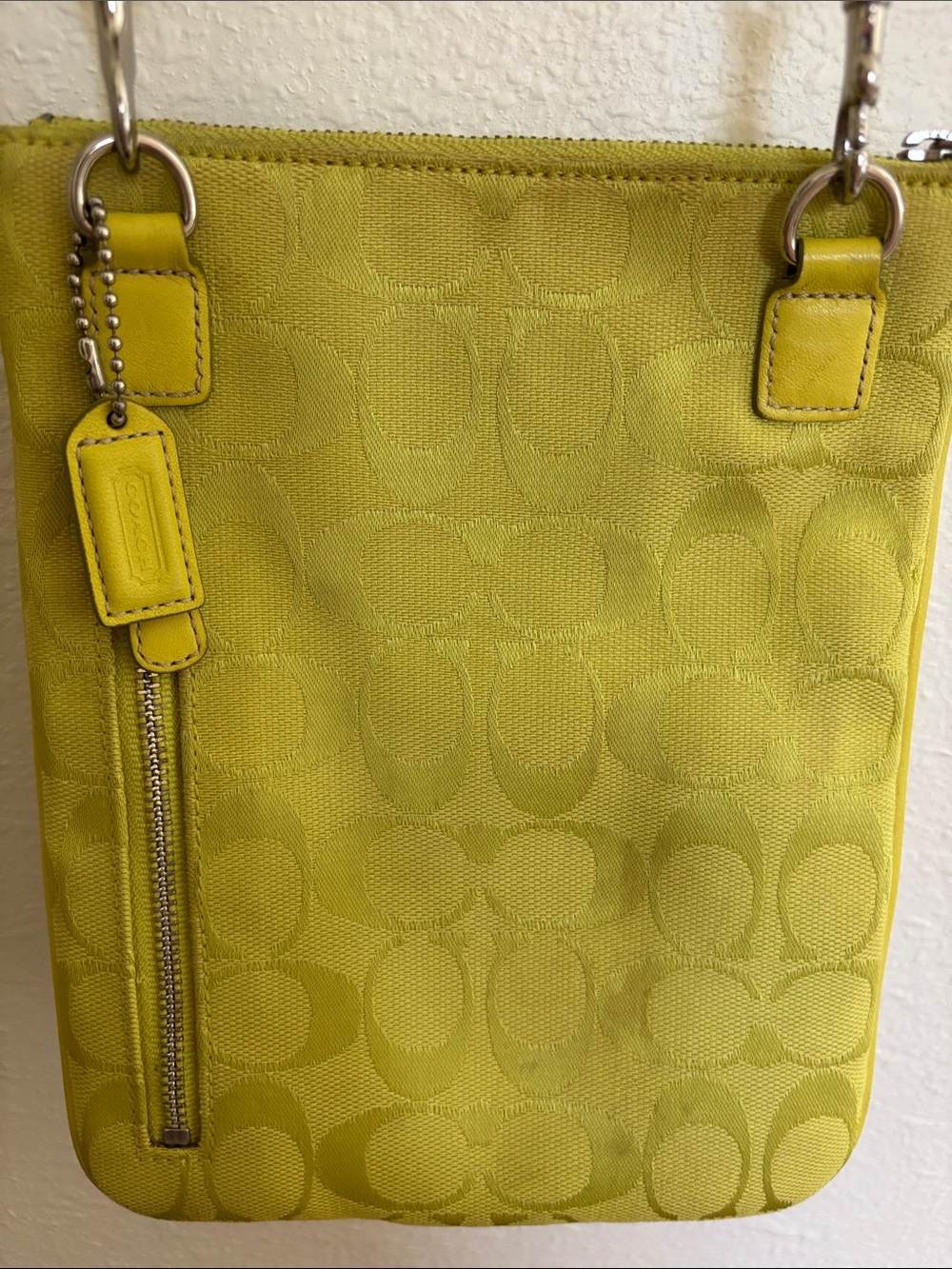Coach Chartreuse Signature Crossbody Bag - Picture 4 of 11